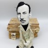 Famous American writer, Nobel Prize, author - Book lover gift - Collectible doll + miniature books