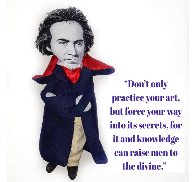 Ludwig van Beethoven German composer - classical music fans gift -  Collectible doll hand painted