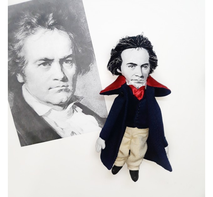 Ludwig van Beethoven German composer - classical music fans gift -  Collectible doll hand painted