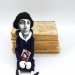 Marina Tsvetaeva doll Russian poet - Literary Gift for Readers & Writers - Handmade collectible doll hand embroidered