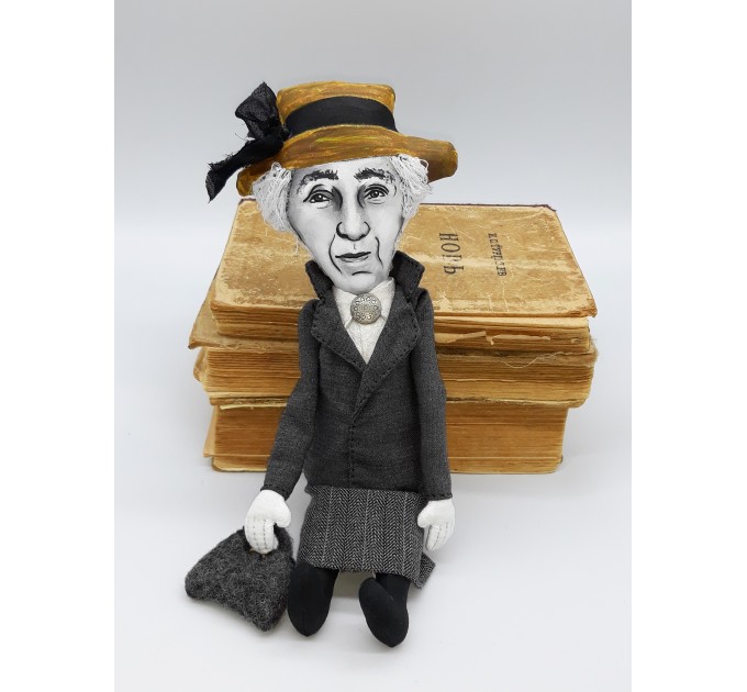 famous detective charaster - bookshelves decor - Readers & Writers gift - collectible doll