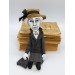 famous detective charaster - bookshelves decor - Readers & Writers gift - collectible doll