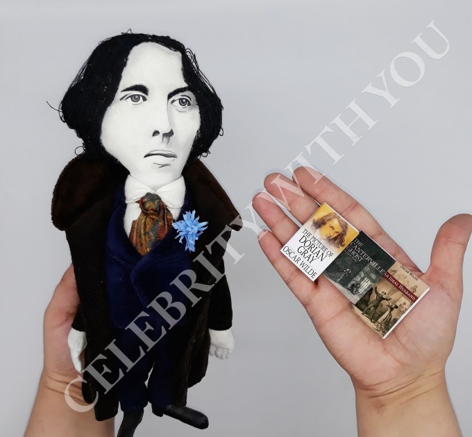 Famous poet, writer, author  - Literary Gift Readers & Writers - Collectible doll + Miniature Book