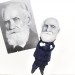 Ivan Petrovich Pavlov doll, famous Russian physiologist - funny psychologist student teacher gift - Textile doll hand embroidered and painted face