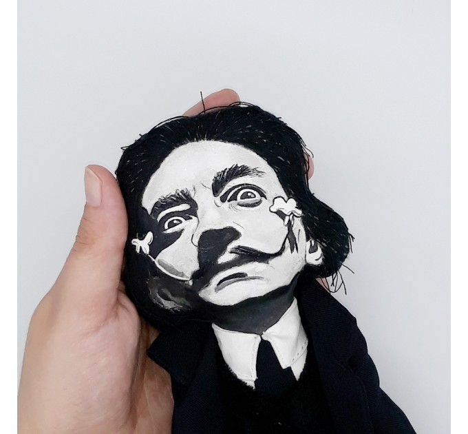 Salvador Dali doll, Famous Spanish surrealist - Gift for painter 