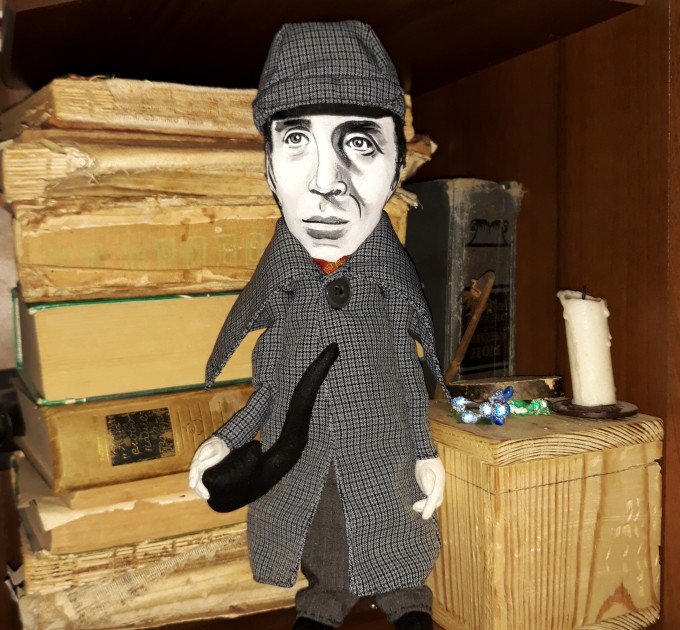 Basil Rathbone detective doll