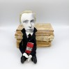 Velimir Khlebnikov Russian poet - Book lover gift - Collectible doll + miniature book