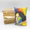 Oscar Wilde decorative pillow, reading pillows - gift for book nerd - book shelf decoration - hand painted pillow