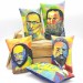 Oscar Wilde decorative pillow, reading pillows - gift for book nerd - book shelf decoration - hand painted pillow