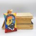 Anton Chekhov decorative pillow - Russian writer - book worm pillow - book shelf decoration - hand painted pillow