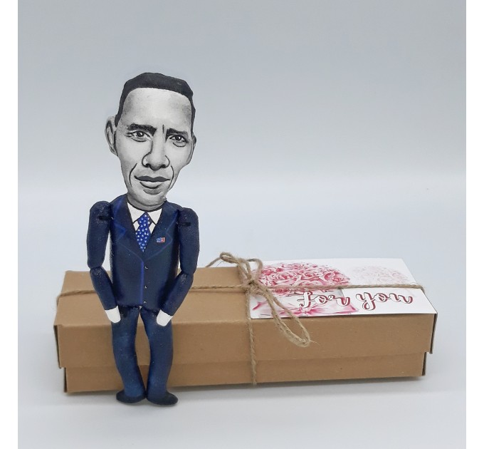 Barack Obama famous president figurine, History teacher gift