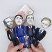 Jeremy Corbyn British politician - finger puppets theater - handmade figure