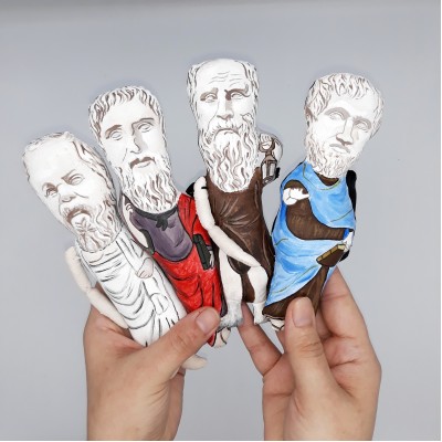 Socrates, Plato, Diogenes, Aristotle - SET 4 figurines