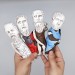 Socrates, Plato, Diogenes, Aristotle - SET 4 finger puppets - Greek Philosophers - History teacher gift