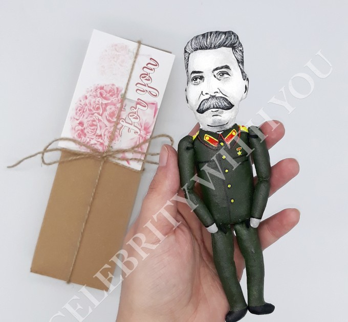 Stalin Soviet leader, communist, dictator USSR - soviet propaganda - Gift for History - Philosophy Gift, historical Russian doll hand painted