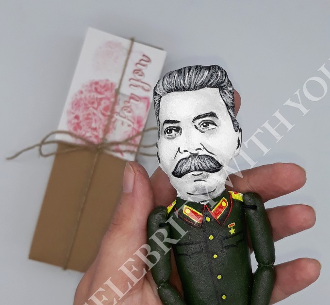 Stalin Soviet leader, communist, dictator USSR - soviet propaganda - Gift for History - Philosophy Gift, historical Russian doll hand painted