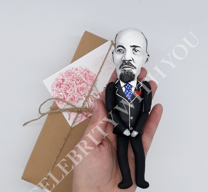 Vladimir Lenin figure, Russian communist, Propaganda USSR - Philosophy Gift - Historical doll, Collectible doll