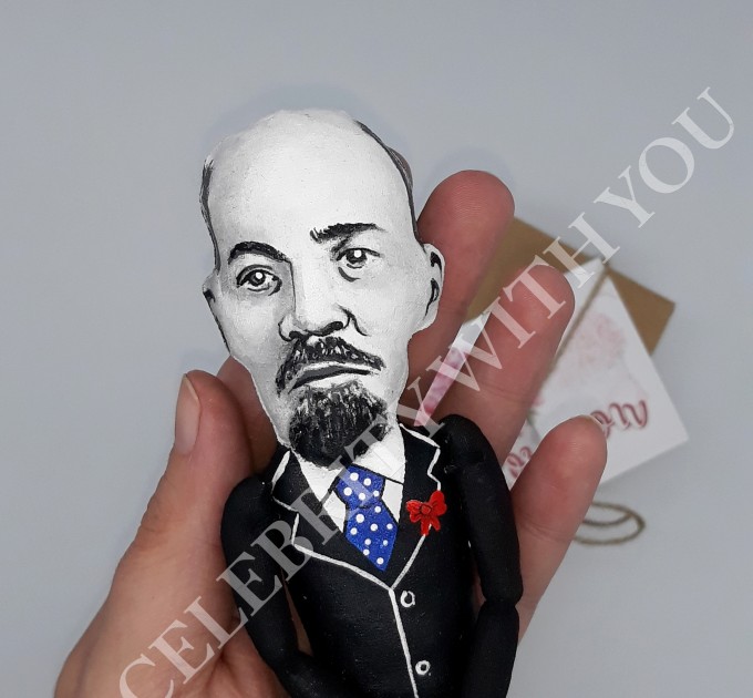 Vladimir Lenin figure, Russian communist, Propaganda USSR - Philosophy Gift - Historical doll, Collectible doll