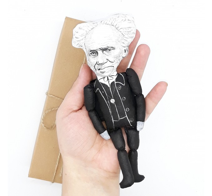 Arthur Schopenhauer philosopher pessimist figurine 