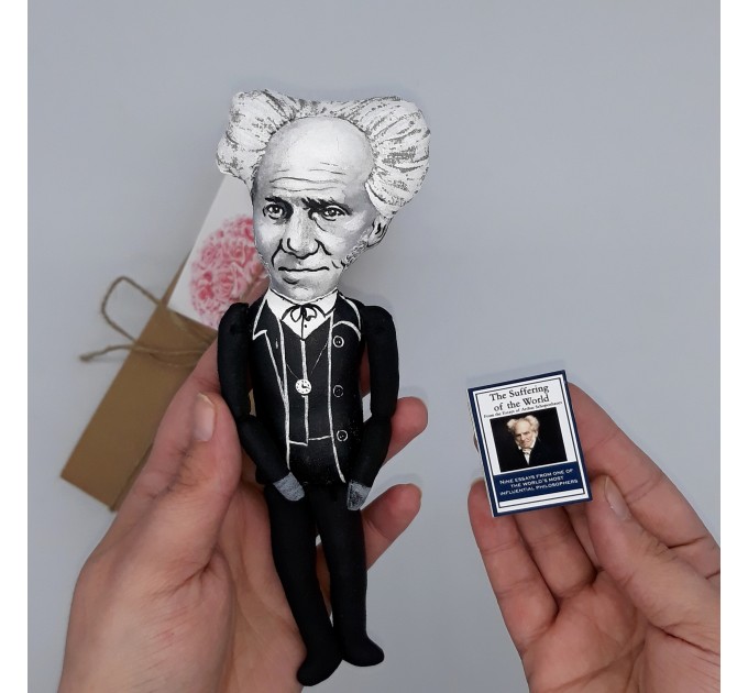 Arthur Schopenhauer philosopher pessimist figurine 