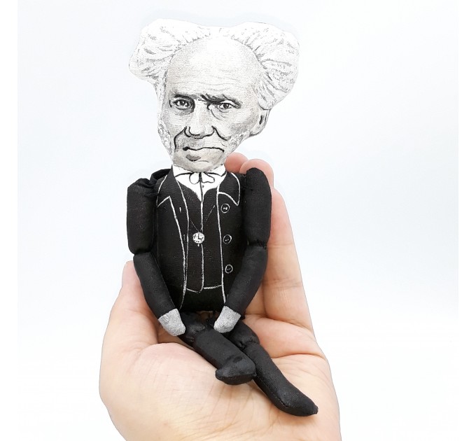 Arthur Schopenhauer philosopher pessimist figurine 