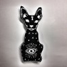 Goth Black CAT - Gothic Home Decor - magics cat - black cat luck - hand painted toy