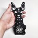 Goth Black CAT - Gothic Home Decor - magics cat - black cat luck - hand painted toy