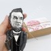 Abraham Lincoln president action figure, 16th president US - History gift idea Father's history gift Patriotic decor - Collectible historical doll hand painted