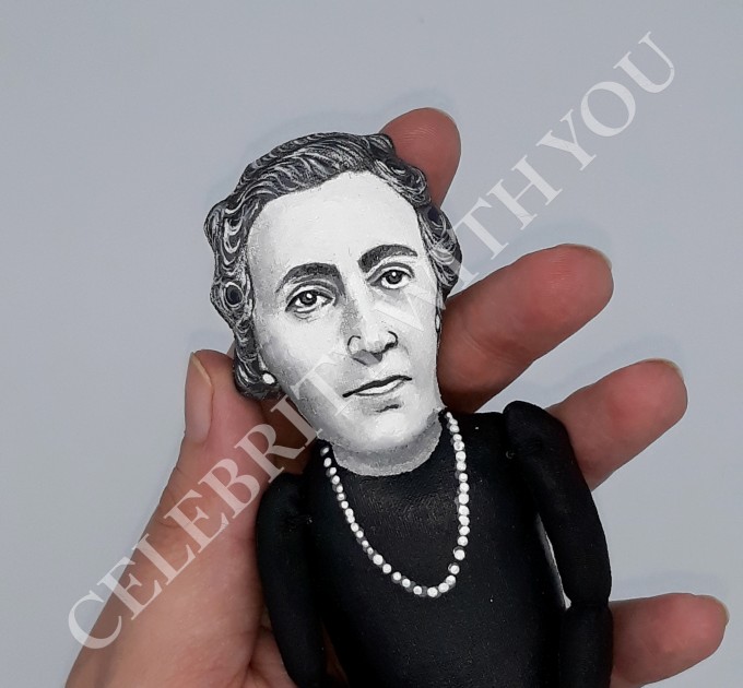 Famous women  writer, author detectives - Gifts for Readers & Writers - Collectible miniature doll hand painted