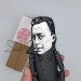 Albert Camus philosopher figure, Book lover decor - Collectible doll