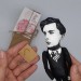 Amedeo Modigliani artist action figure 1:12, Italian artist, sculptor - Gift for painter, Art teacher birthday - Collectible handmade finger puppet + miniature picture