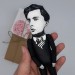 Amedeo Modigliani artist action figure 1:12, Italian artist, sculptor - Gift for painter, Art teacher birthday - Collectible handmade finger puppet + miniature picture