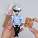 Famous artist action figure 1:12, film director, celebrity figurine - Gift for Painter, a unique collection for smart people - Collectible handmade finger puppet hand painted + miniature picture