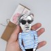 Famous artist action figure 1:12, film director, celebrity figurine - Gift for Painter, a unique collection for smart people - Collectible handmade finger puppet hand painted + miniature picture