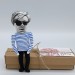 Famous artist action figure 1:12, film director, celebrity figurine - Gift for Painter, a unique collection for smart people - Collectible handmade finger puppet hand painted + miniature picture