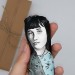 Anna Akhmatova literary action figure 1:12, Russian poet, Soviet literature - Gift for reader - book shelf decoration - Collectible doll hand painted + Miniature Book