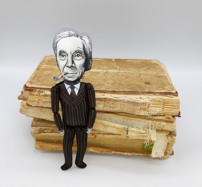 Bertrand Russell philosopher, historian, essayist, social critic Nobel laureate - history teacher gift - collectible figurine hand painted