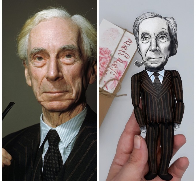 Bertrand Russell philosopher, historian, essayist, social critic Nobel laureate - history teacher gift - collectible figurine hand painted