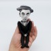 Buster Keaton comedian figure, Star of classic Hollywood - Collectible doll hand painted
