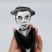 Buster Keaton American actor comedian, Star of classic Hollywood, slapstick comedy - Collectible doll hand painted