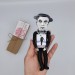 Buster Keaton American actor comedian, Star of classic Hollywood, slapstick comedy - Collectible doll hand painted