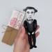 Buster Keaton comedian figure, Star of classic Hollywood - Collectible doll hand painted