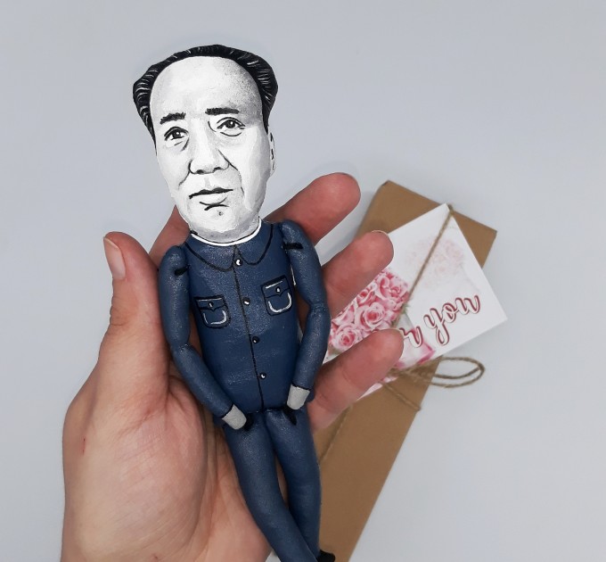 CHAIRMAN Mao Zedong communist, china memorabilia - Philosophy Gift - Historical doll, Collectible Figure, Handmade cloth doll hand painted