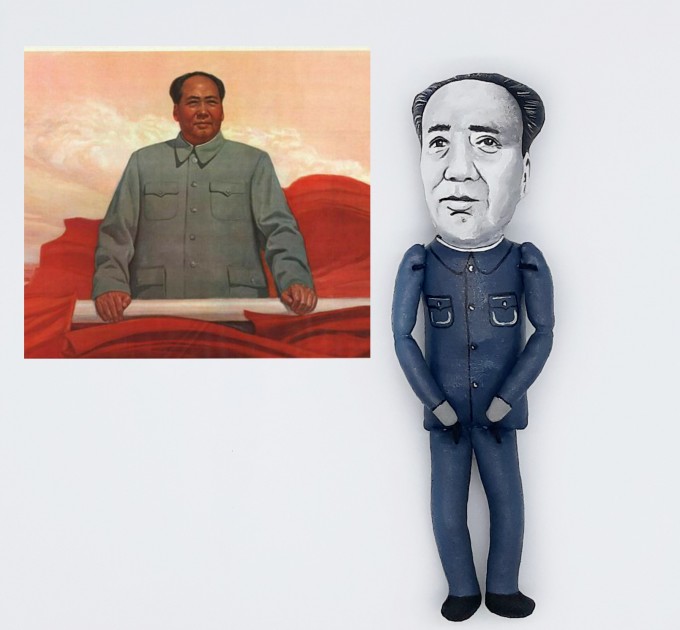 CHAIRMAN Mao Zedong communist, china memorabilia - Philosophy Gift - Historical doll, Collectible Figure, Handmade cloth doll hand painted