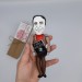 Famous scientist astrophysics - professor gift idea - Collectible doll hand painted + Miniature Book