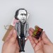 Charles Bukowski German - American poet, novelist, and short story writer - author Ham on Rye - Reader gifts - Miniature doll hand painted