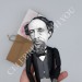 Famous British author - Literary Gift - book shelf decoration - doll hand painted + Miniature Book