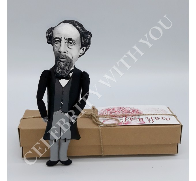 Charles Dickens figure - Literary Gift - Collectible doll 