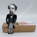 Famous British author - Literary Gift - book shelf decoration - doll hand painted + Miniature Book