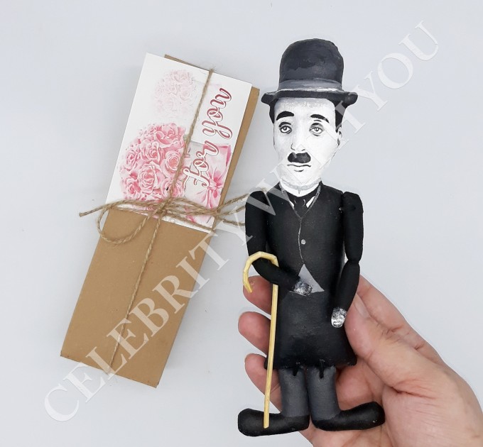 Famous actor comedian - Star of classic Hollywood Silent film era - Collectible figurine hand painted